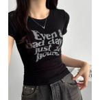 tシャツ フロントロゴ 半袖Tシャツ レディース