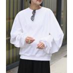 tシャツ カットアウトボリュームスリーブカットソー レディース