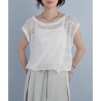 tシャツ レイヤード風ローゲージ半袖サマーニットトップス レディース