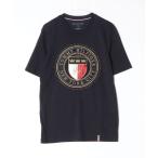 [TOMMY HILFIGER] короткий рукав футболка M темно-синий мужской 