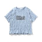 tシャツ シャーリングロゴ半袖Tシャツ キッズ 子供服 女の子