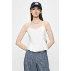  топ [ выставить соответствует ]LINEN BLEND CORSET Cami tops 