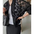 ブルゾン アウター 花柄シアーライトブルゾン レディース