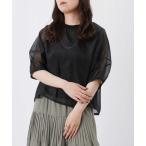 tシャツ LC/LLL シアー重ねランタンスリーブプルオーバー レディース