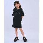 アンサンブル 「接触冷感」ライン半袖パーカーセットアップ キッズ 子供服 男の子 女の子