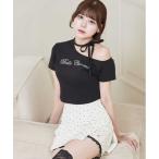 tシャツ 「Belle Charme」Jewel Logo Choker Tee レディース