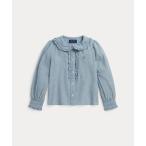 ラルフローレン コットン シャンブレー フリル トップ キッズ 子供服 女の子