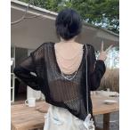  купальный костюм [Y2Kga- Lee ] цепь имеется summer сетка вязаный Roo z Silhouette лодка ne авария tops купальный костюм OK женский 