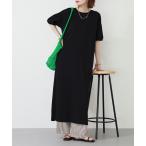 ワンピース 袖タックバルーンスリーブ半袖ワンピース