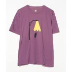 [Design Tshirts Store graniph] короткий рукав футболка L лиловый мужской 