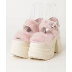 厚底 サンダル ＃ヨースケYOSUKEウィメンズ厚底スプリットソールアッパーファーモコモコサンダル4460134 レディース