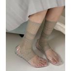 レッグウォーマー HOOK for girls Y2K チェック柄シアートレンカタイプレッグウォーマー レディース