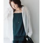 ブラウス シャツ 予約「接触冷感/2WAY/カシュクールアレンジ可」シアーロングシャツ レディース