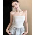  tube top bare top переключатель оборка кромка pe слива одноцветный tube top 