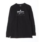 [Alpha Industries] футболка с длинным рукавом M черный мужской 