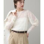 tシャツ ボリュームスリーブレースカットソー レディース