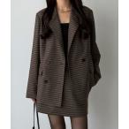  выставить тонкий tailored jacket + обратная сторона ворсистый мини-юбка выставить женский 