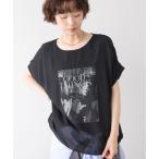 tシャツ 半袖 シアーレイヤードニュアンスロゴＴ レディース