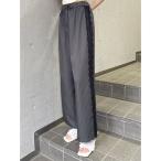 ワイドパンツ パンツ サイドレースラインパンツ　夏服 レディース