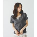 tシャツ フェイクレイヤードヘンリープルオーバー/802017 レディース