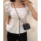 tシャツ パフスリーブ ペプラムブラウス フレアブラウス ボリューム袖 レディース
