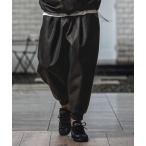 ワイドパンツ パンツ mp15151- Vintage Finish Faux Leather Tuck Baloon Pants タックバルーンパンツ(MIU-262-012) メンズ