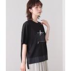 tシャツ 半袖 刺繍アンダーファスナーＴシャツ レディース