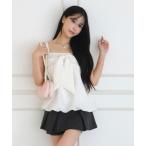  топ Big Ribbon Balloon Dot Peplum / большой лента ba Rune точка pe слива 