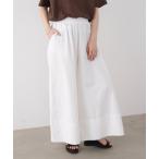 ワイドパンツ パンツ 裾切替ワイドパンツ レディース