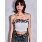  tube top bare top Symmetry GYDA искусственный мех Leopard бюстье 