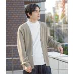 [NAVY] вязаный кардиган M grayish бежевый мужской 