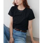 tシャツ 半袖 「WEB限定」ドットコンパクトTシャツ レディース