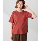 tシャツ 半袖 刺しゅうポケットTシャツ「接触冷感・UVカット・オーガニックコッ
