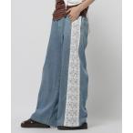  широкий брюки джинсы Denim Denim брюки боковой гонки Denim брюки женский 