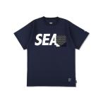 「WIND AND SEA」 半袖Tシャツ LARGE ネイビー メンズ