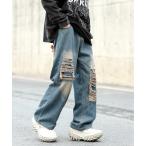 [neos] Denim брюки LARGE темный индиго b люмен z