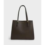 [CHARLES &amp; KEITH] клатч X-LARGE оттенок коричневого прочее 4 женский 