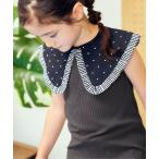 tシャツ 「リンク」衿デザインノースリーブトップス キッズ 子供服 女の子