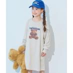ワンピース 綿100％ デビラボ プリント 長袖ワンピース キッズ 子供服 女の子