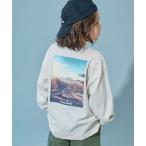 tシャツ 綿100％ デビラボ BIGシルエット プリント袖リブ 長袖Tシャツ キッズ 子供服 男の子 女の子