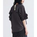 tシャツ 半袖 mici/BACK RAFFLE TEE レディース