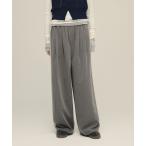  широкий брюки слаксы брюки [eL]Stripe Lace Pants/1049488 женский 