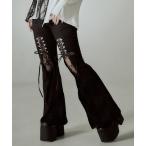  брюки [AdaNous/adanas] гонки выше flare pants женский мужской 