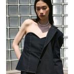  tube top bare top [2026AW Debut][UNFORM] Denim бюстье 