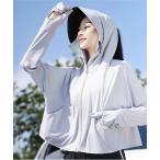  Rush Guard прохладный Touch стрейч UV cut показатель 99% и больше колпак имеется солнцезащитное средство UPF50+ Rush Guard парка женский 