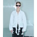 シャツ Long frill zip shirt blouson / ロングフリルジップシャツブルゾン メンズ レディース