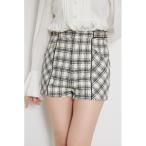パンツ ツイードショートジャストウエストパンツ　秋服　冬服 レディース
