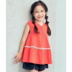 tシャツ バックオープンフリルトップス キッズ 子供服 女の子