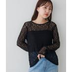tシャツ レースプルオーバー レディース