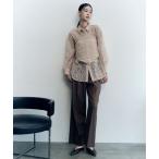  широкий брюки слаксы брюки [SEASONAL COLLECTION]2 tuck широкий брюки женский 